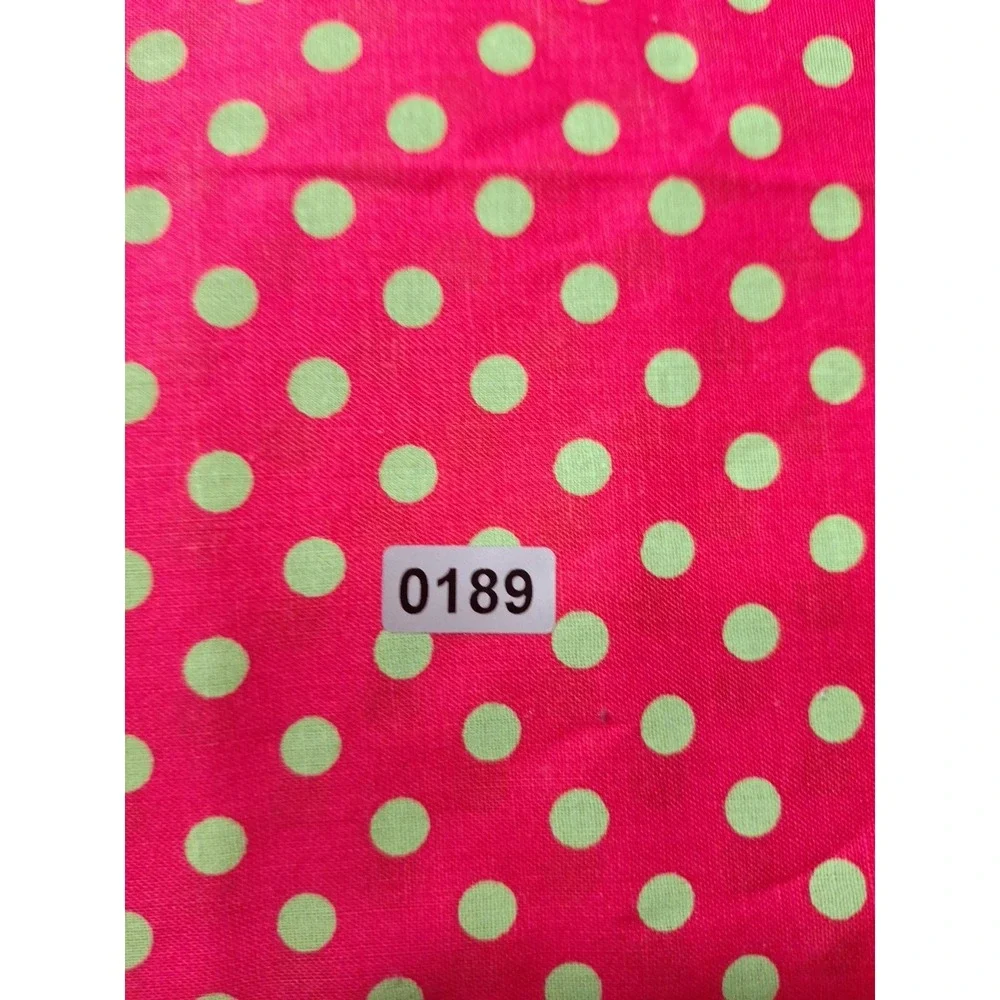 2+3/8 Yd Cotton Fabric Red N Green Polka Dots Craft Quilting‎  Apparel
